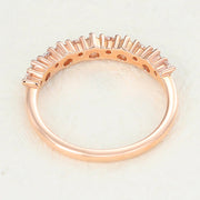 Round Shaped Moissanite Cluster Wedding Band Mapple Gems